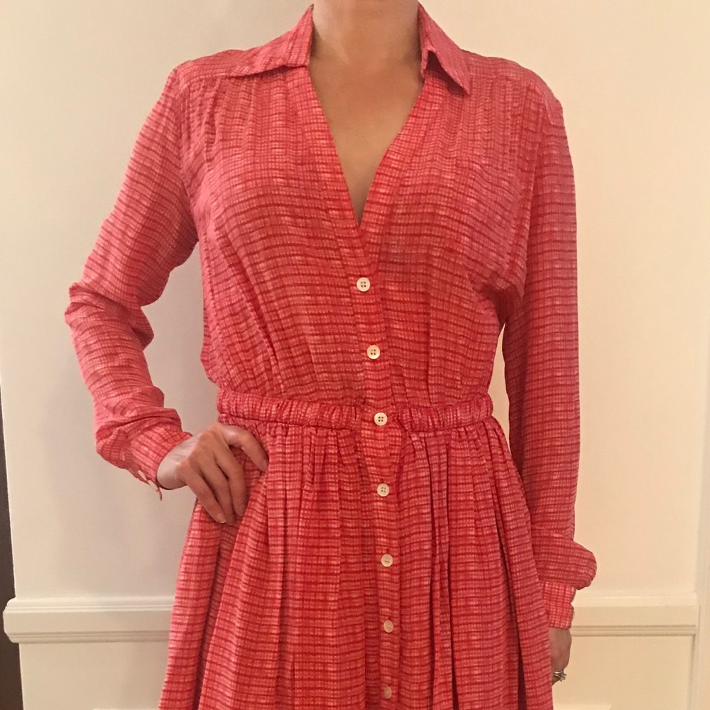 Thakoon coral garden party dress with pockets!